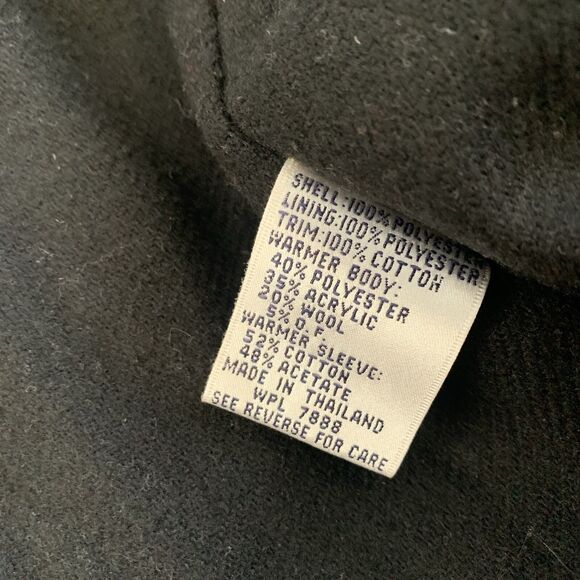 Anne Klein II Trench Coat Womens 10 Dark Brown/Black Long Wool Body Suede Collar - Picture 13 of 13